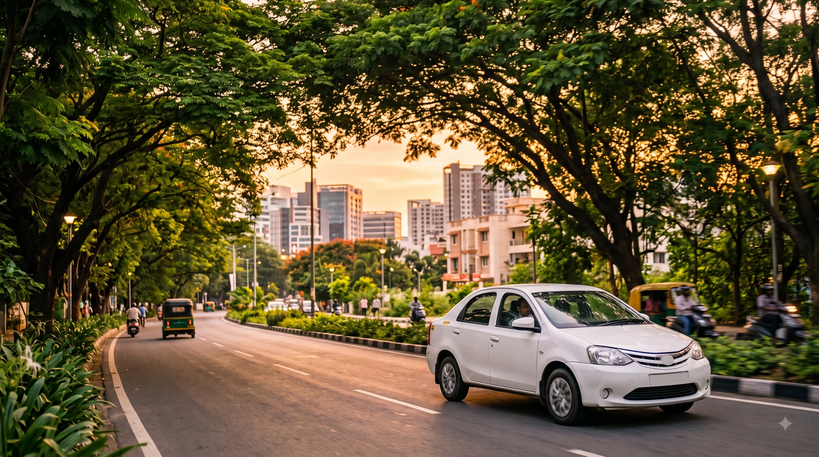 Fayzul cab travelling through Bengaluru